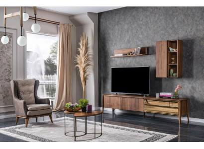 rtv lowboard living room set tv stand sideboard shelves wall unit modern wood new